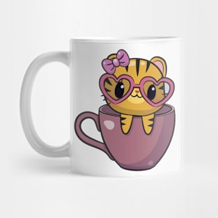 Cute Tiger in cup of coffee Mug